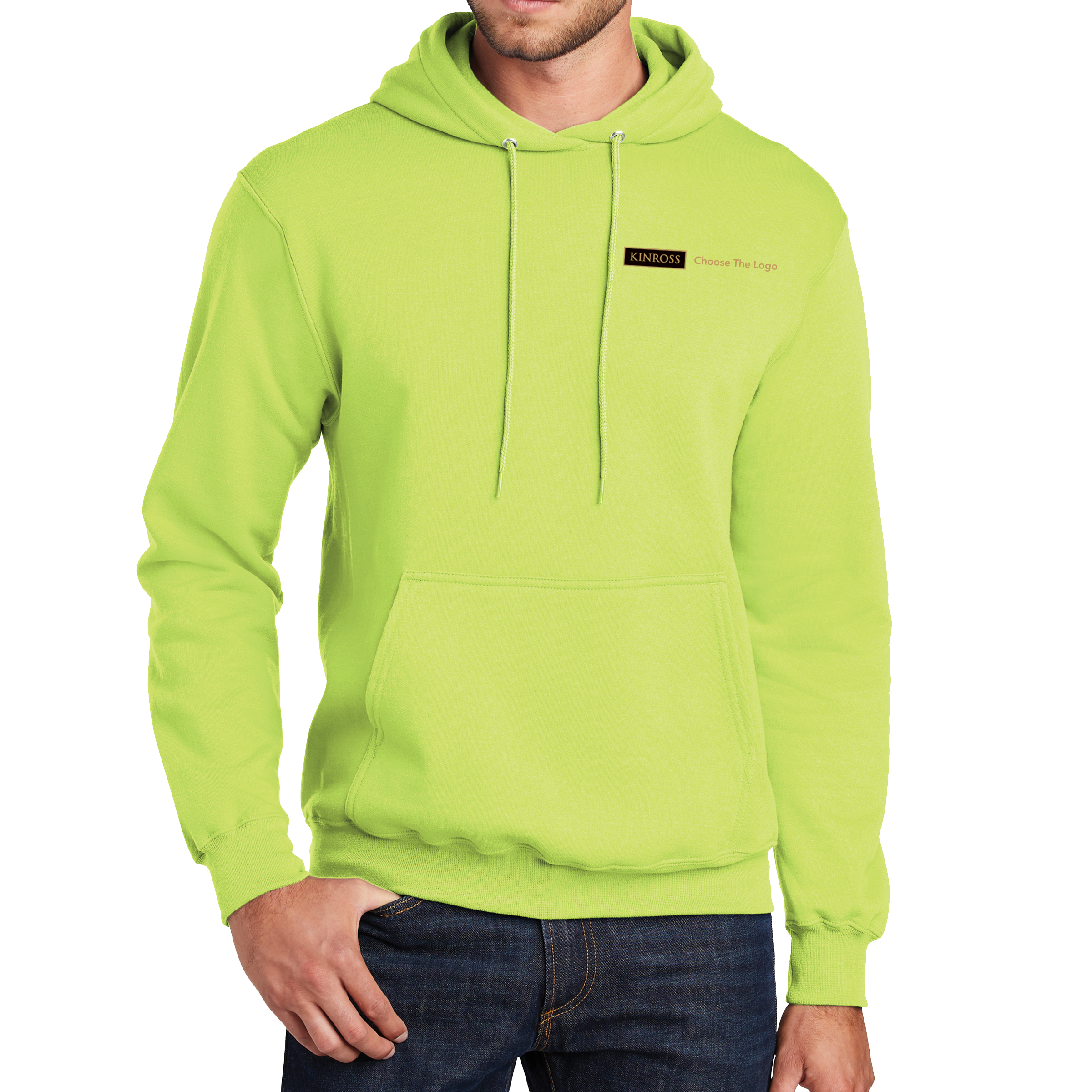 Port & Company® Core Fleece Pullover Hooded Sweatshirt - Safety - Bald Mountain OYS