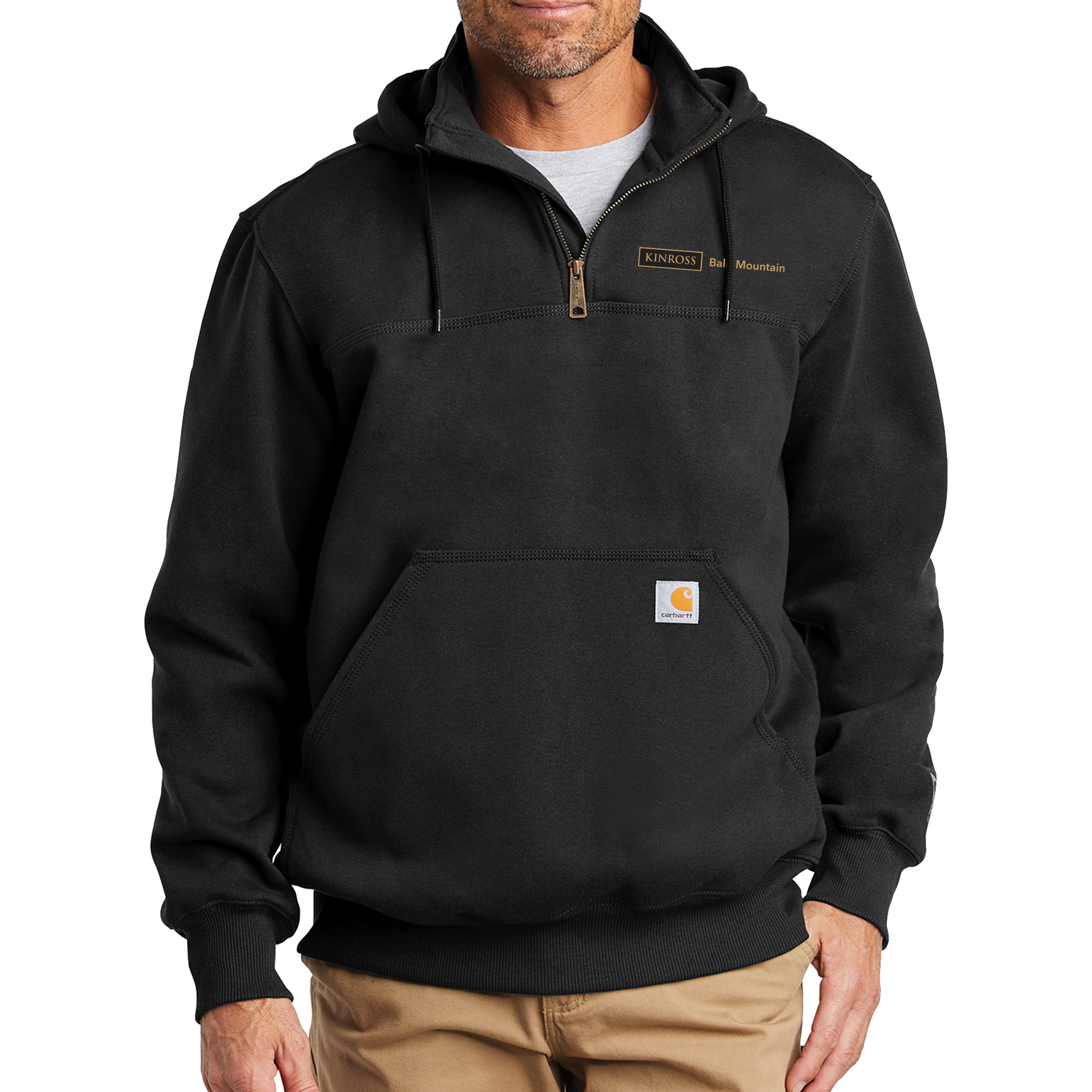 Carhartt ® Rain Defender ® Paxton Heavyweight Hooded Zip Mock Sweatshirt - Bald Mountain - Kinross Clearance