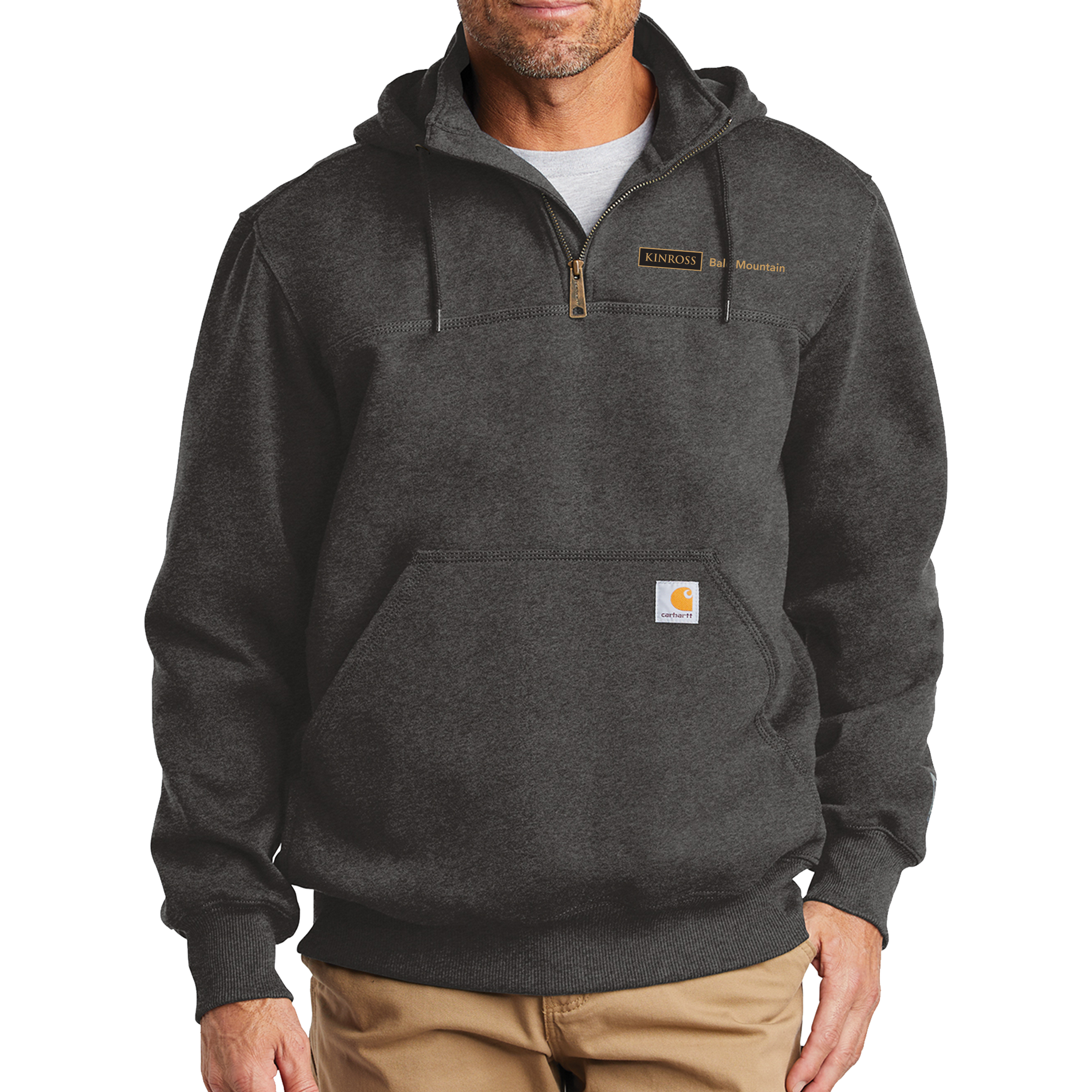 Carhartt ® Rain Defender ® Paxton Heavyweight Hooded Zip Mock Sweatshirt - Bald Mountain - Kinross Clearance