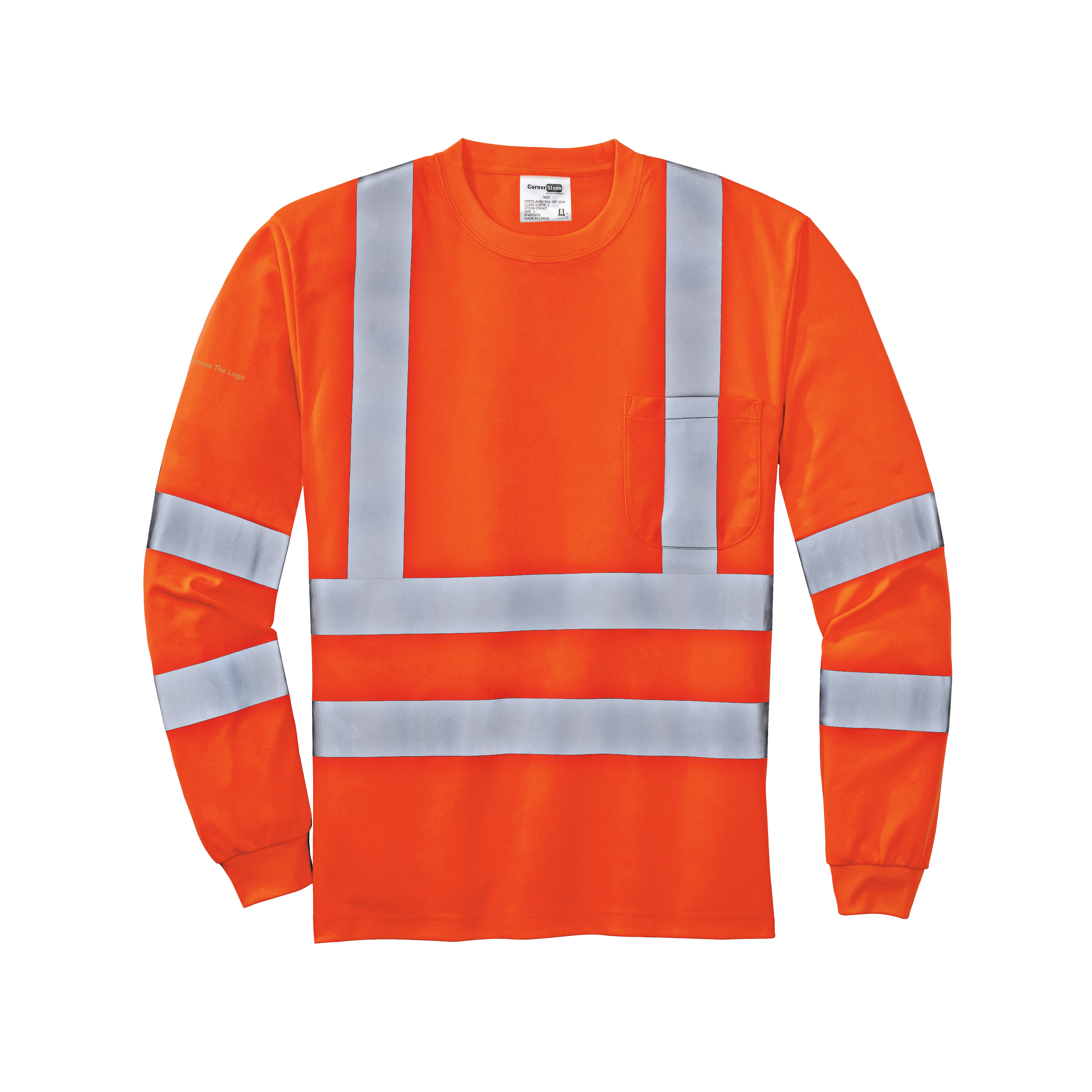 CornerStone® - ANSI 107 Class 3 Long Sleeve Snag-Resistant Reflective T-Shirt