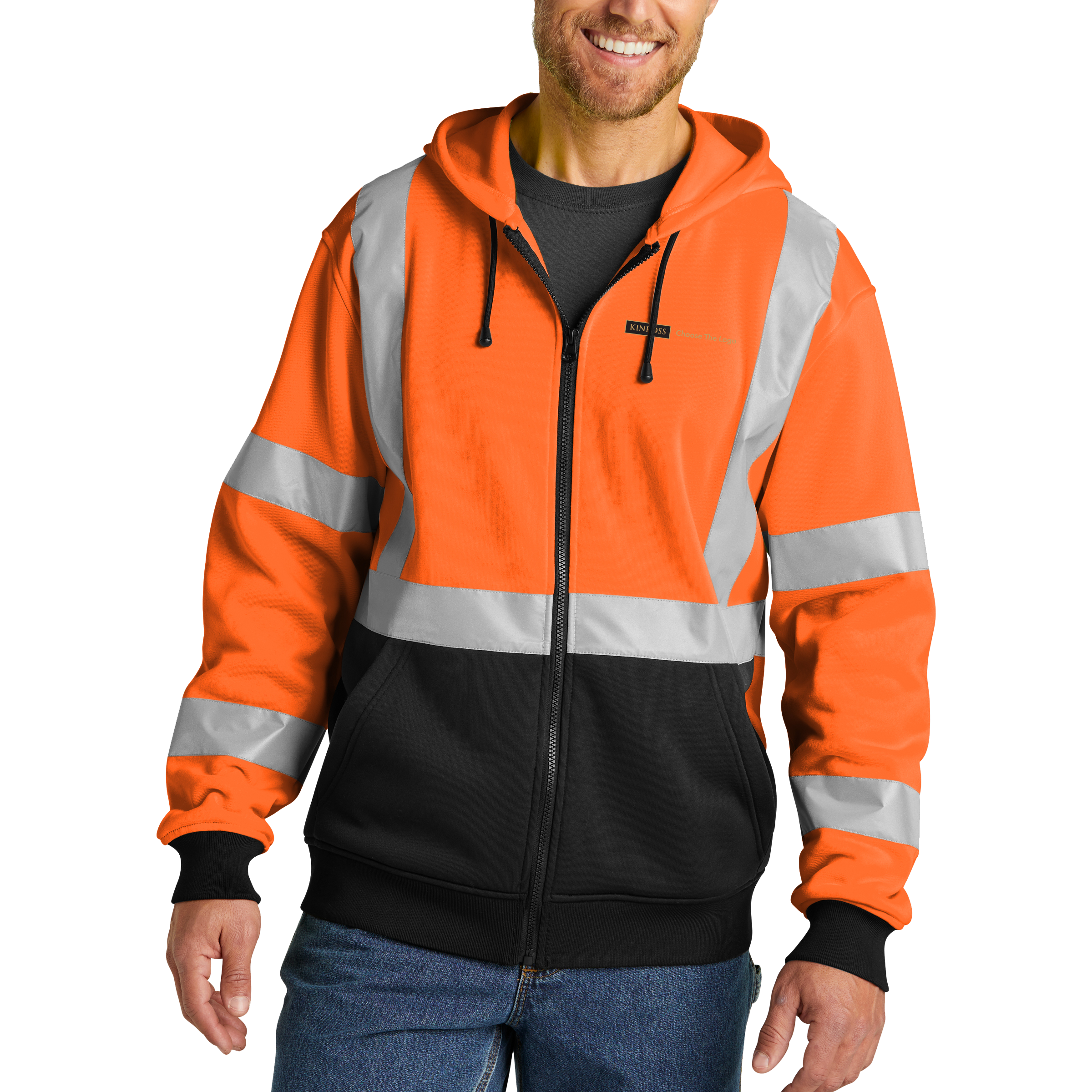 CornerStone® ANSI 107 Class 3 Heavy-Duty Fleece Full-Zip Hoodie