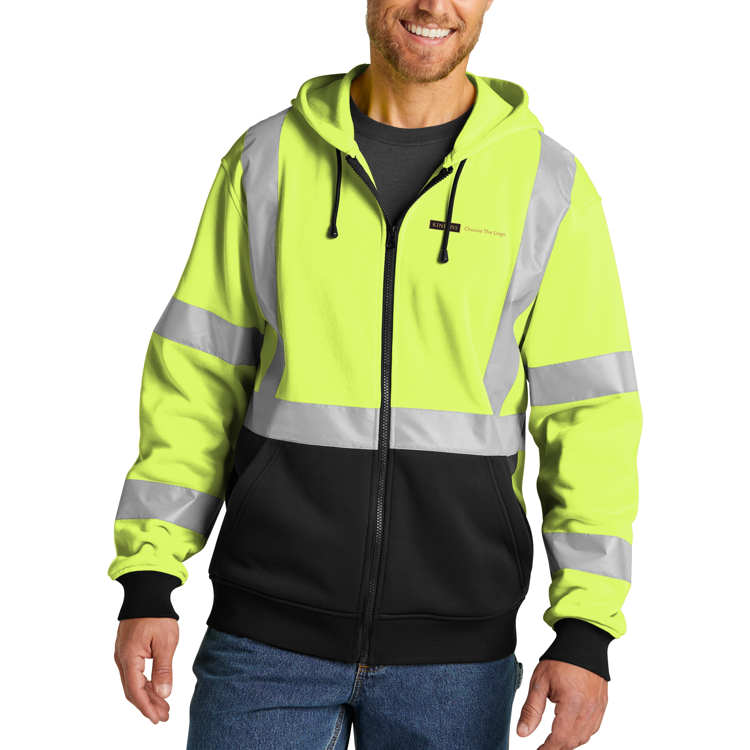 CornerStone® ANSI 107 Class 3 Heavy-Duty Fleece Full-Zip Hoodie