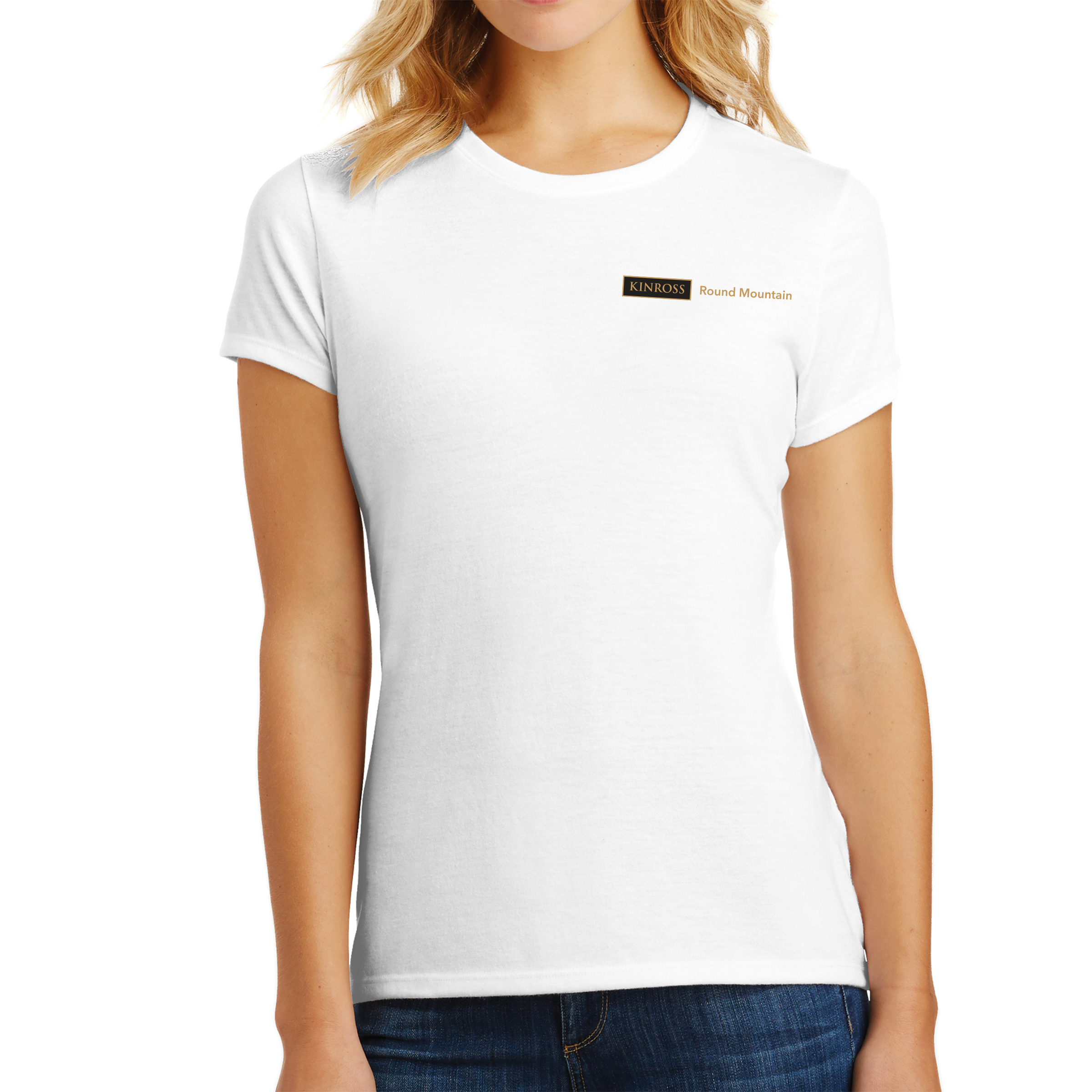 District Made Womens Perfect Tri Crew Tee - New Hire - Round Mountain