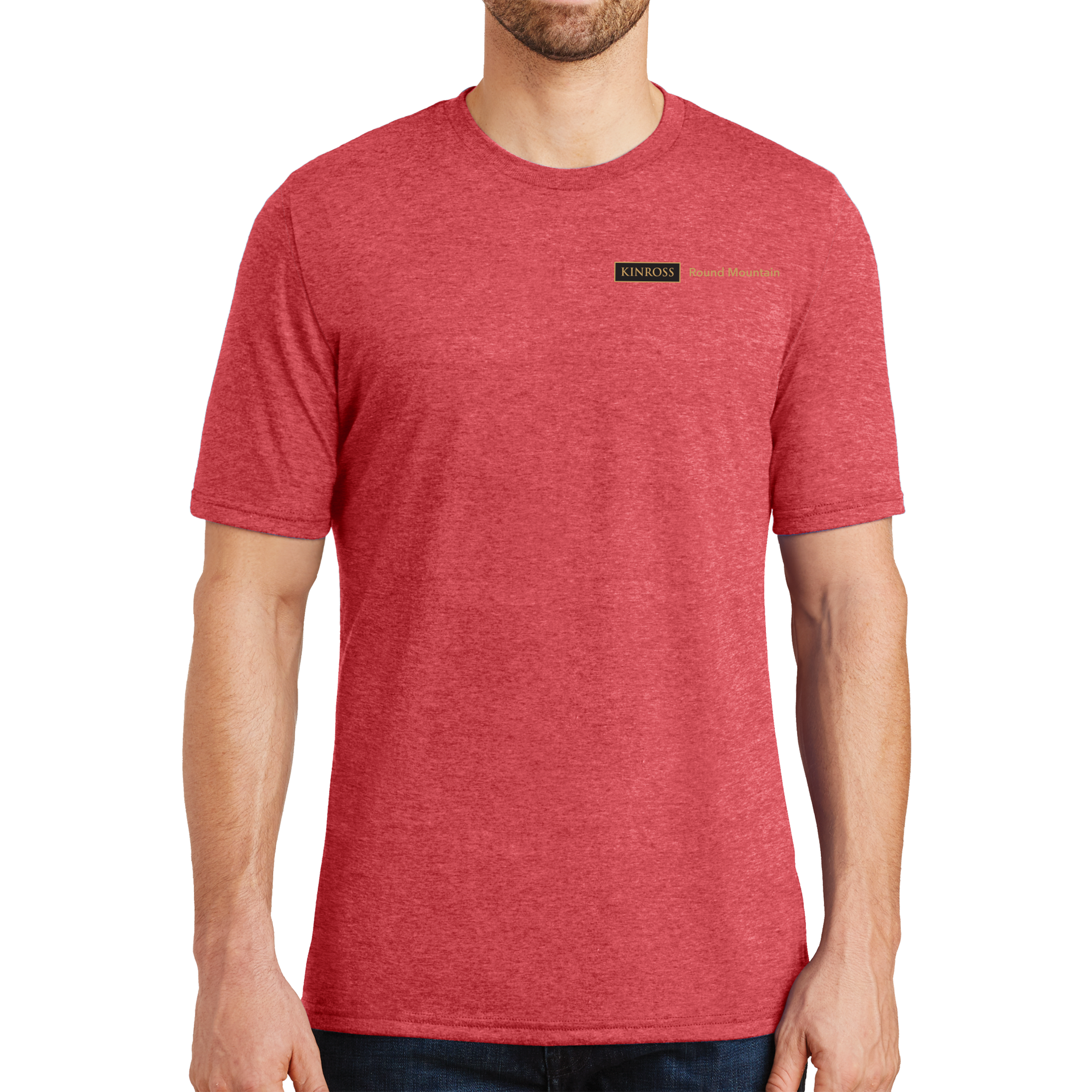 District Made Mens Perfect Tri Crew Tee - New Hire - Round Mountain