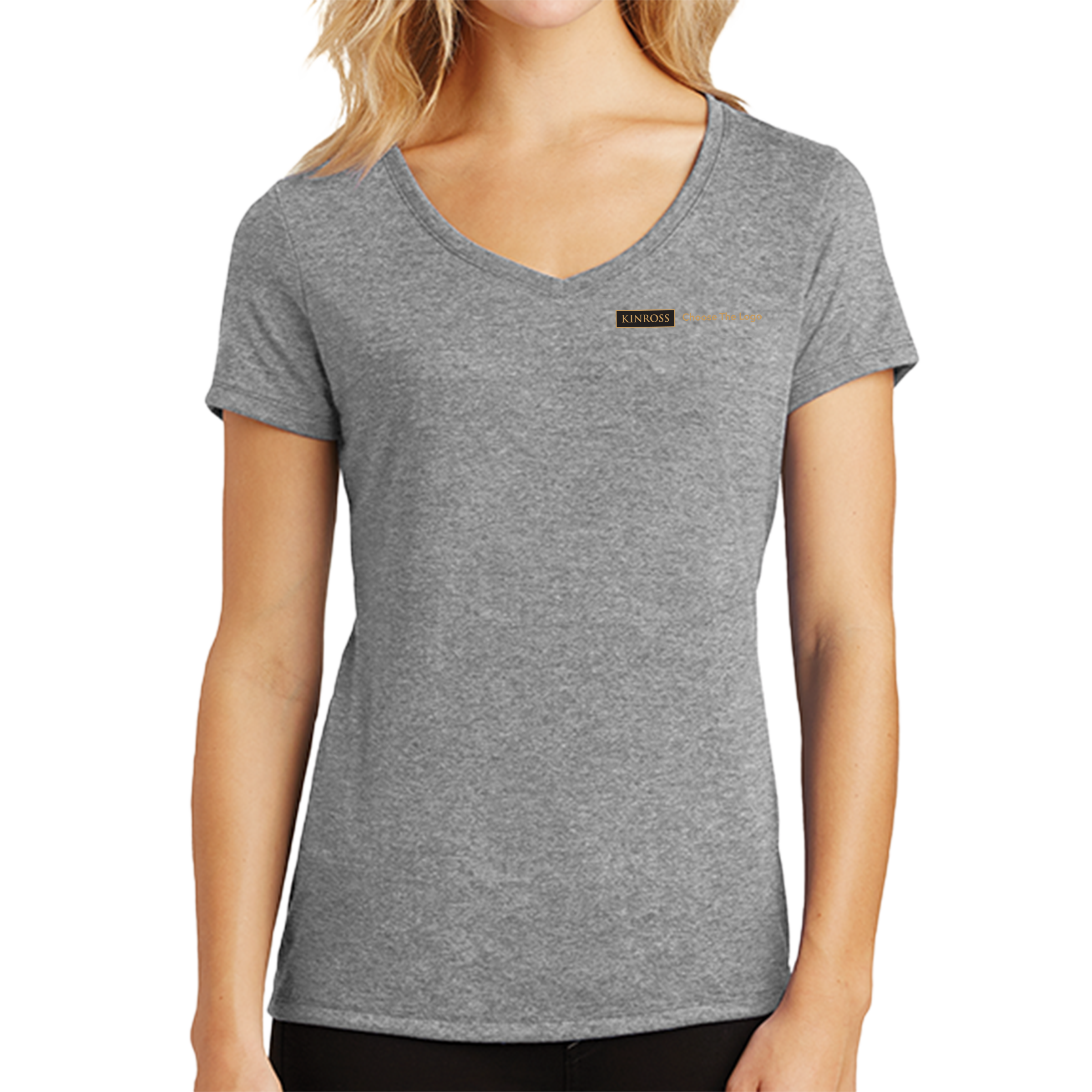 District Made Ladies Perfect Tri V-Neck Tee