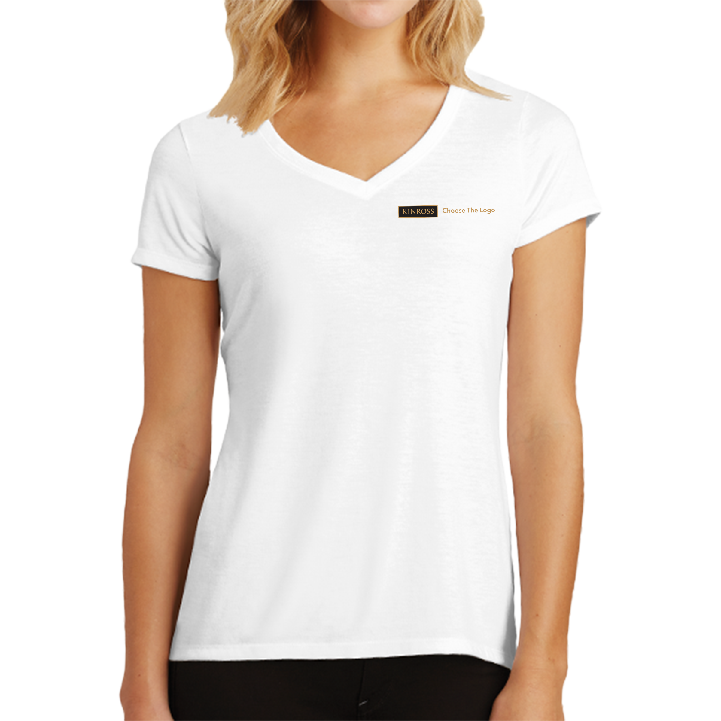 District Made Ladies Perfect Tri V-Neck Tee