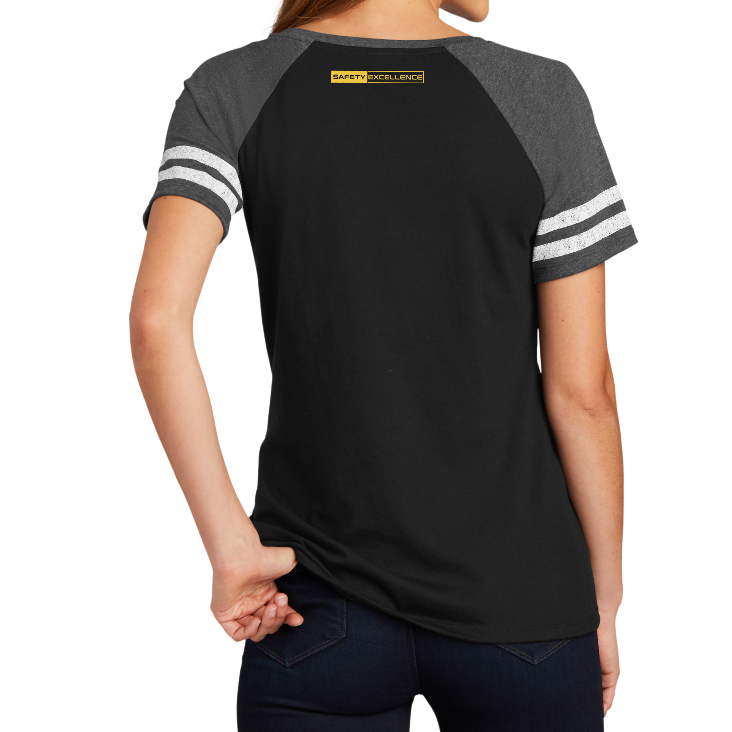 District Made Ladies Game V-Neck Tee - Bald Mountain Safety Excellence