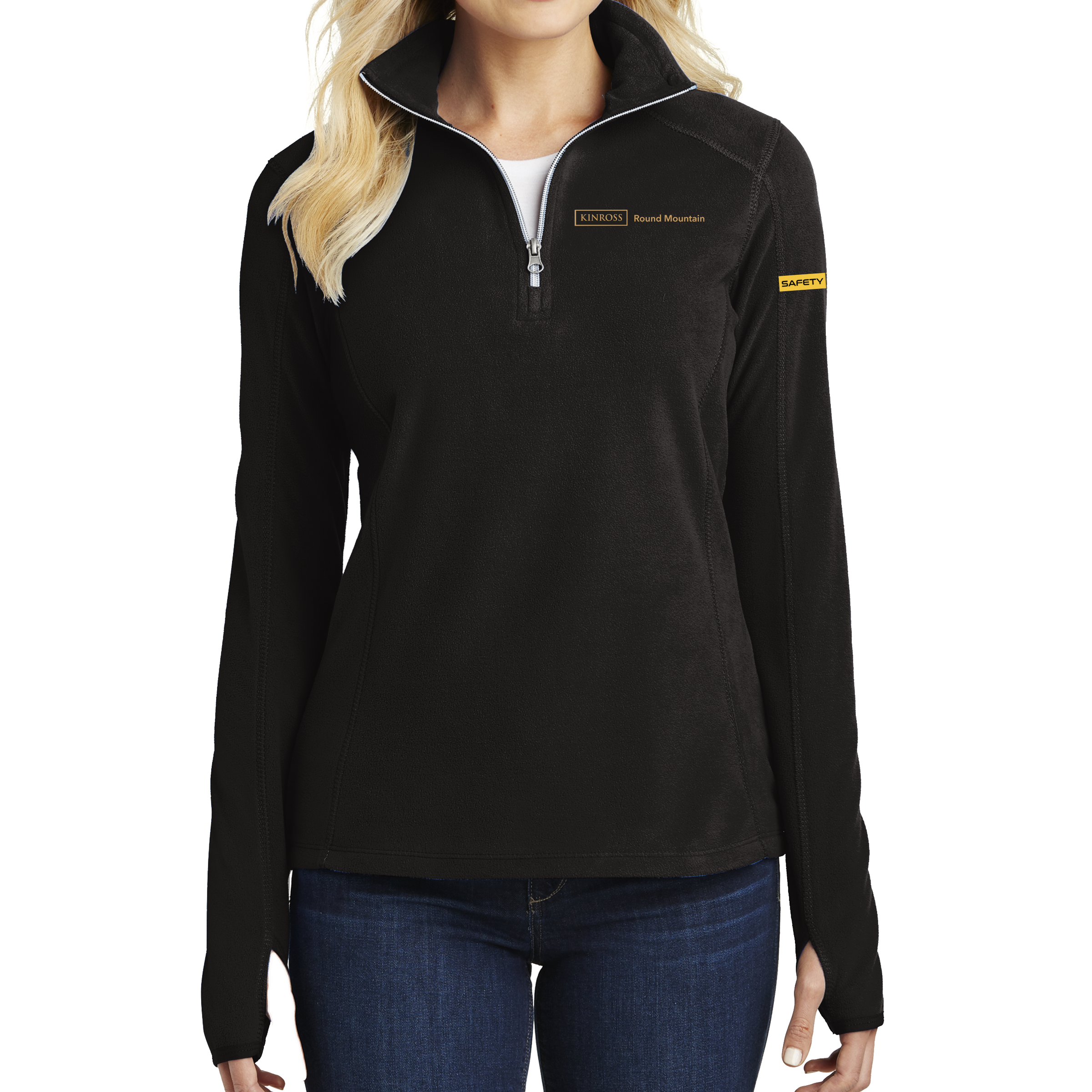 Port Authority Ladies Microfleece 1/2-Zip Pullover - Safety Excellence - Round Mountain