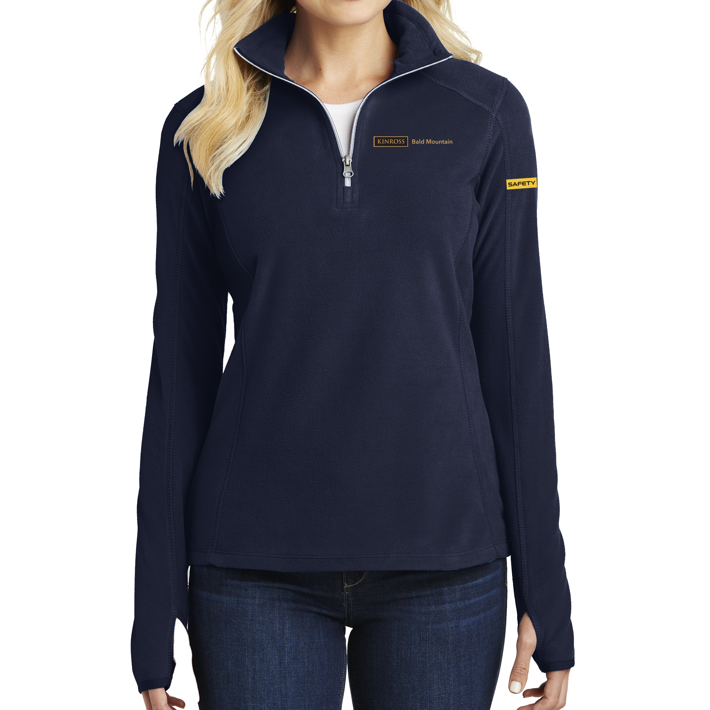 Port Authority Ladies Microfleece 1/2-Zip Pullover - Bald Mountain Safety Excellence