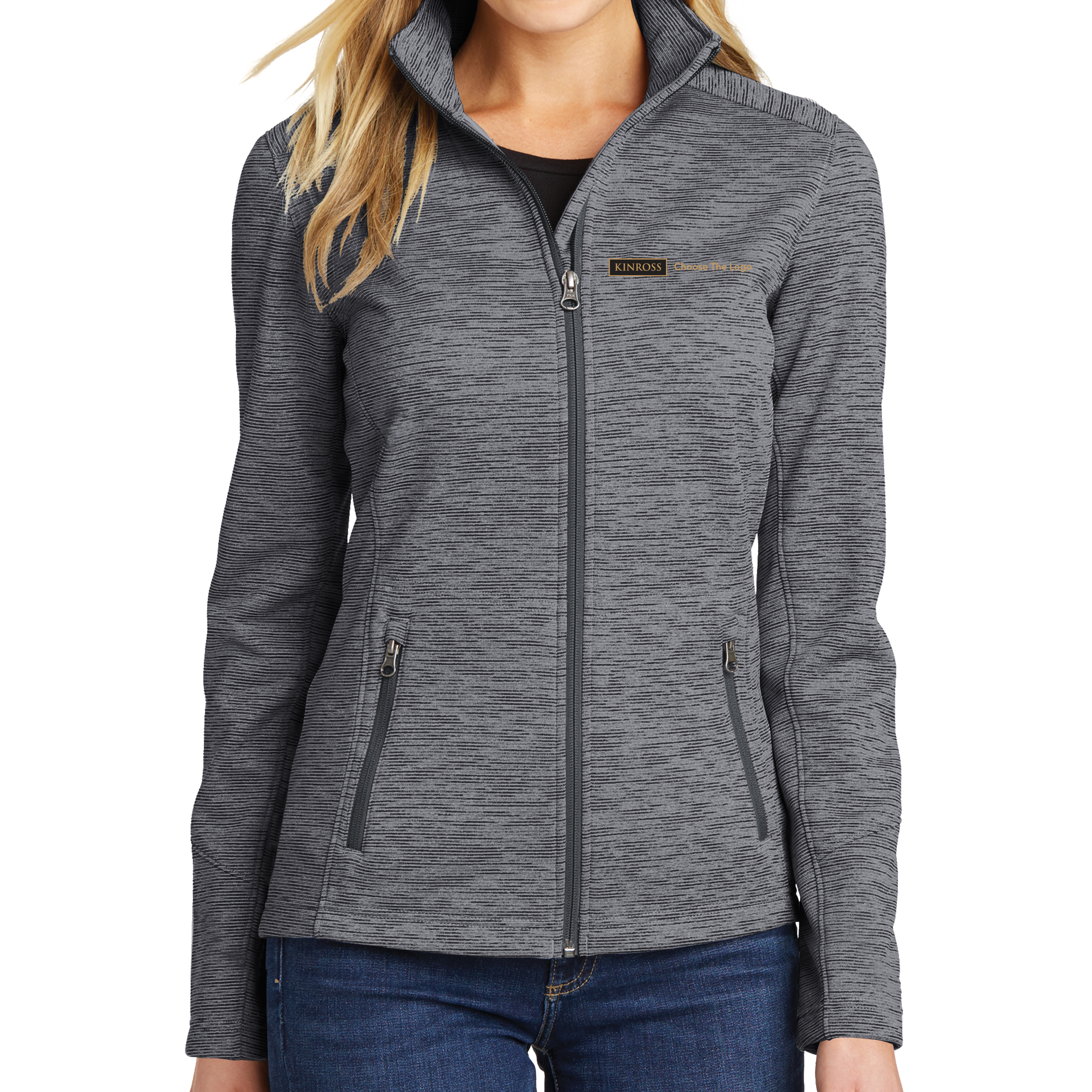 Port Authority Ladies Digi Stripe Fleece Jacket