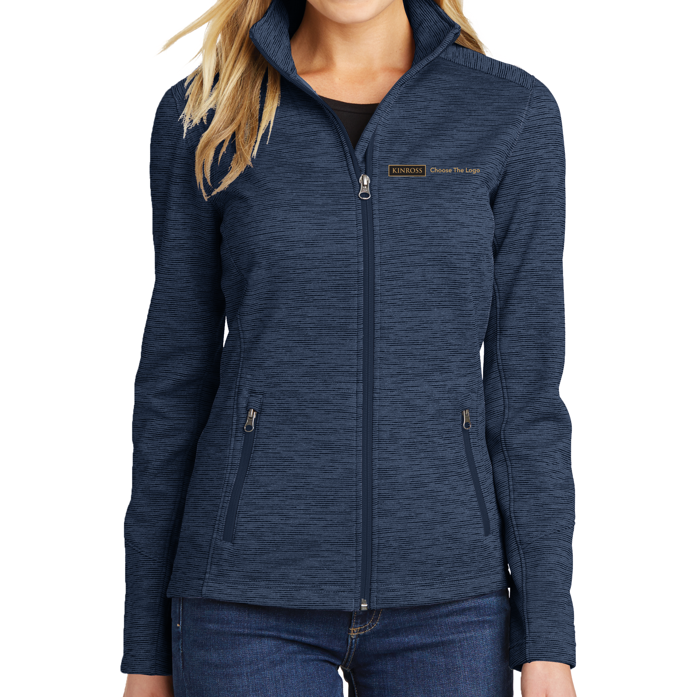 Port Authority Ladies Digi Stripe Fleece Jacket