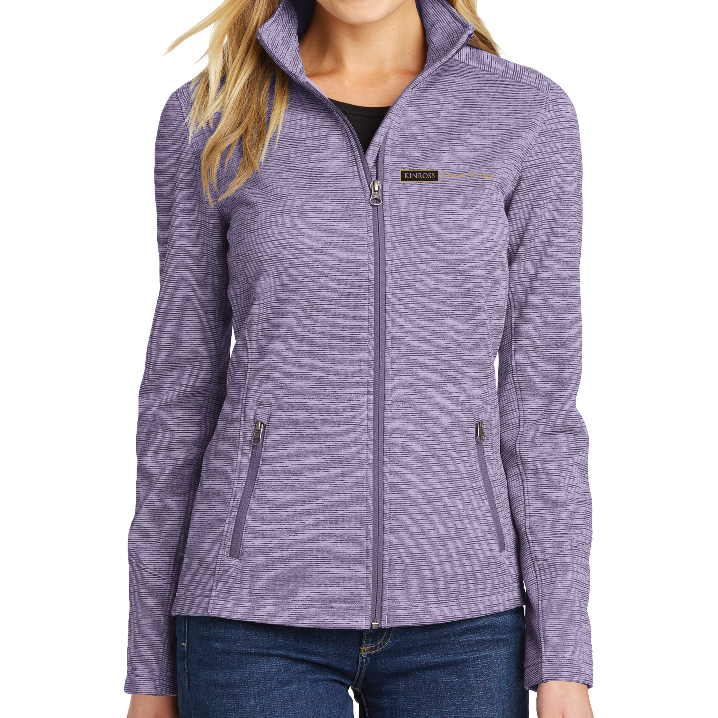 Port Authority Ladies Digi Stripe Fleece Jacket