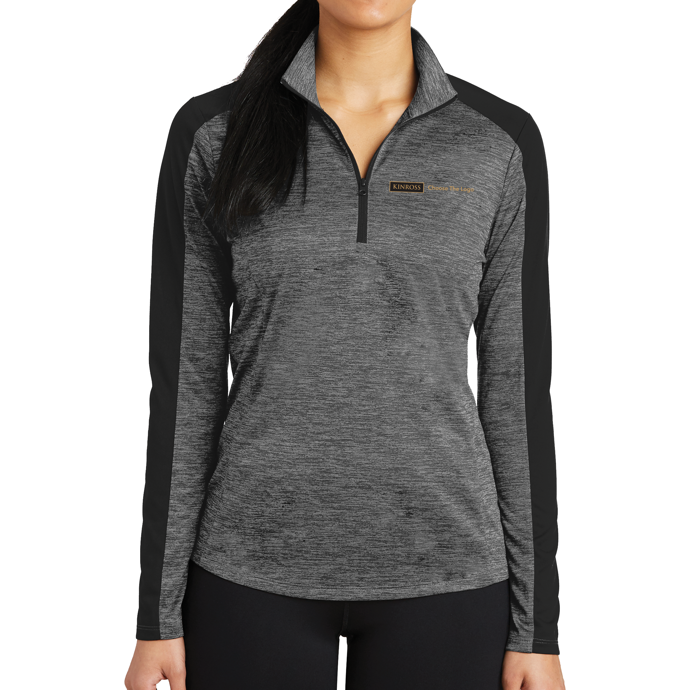 Sport-Tek Ladies PosiCharge  Electric Heather Colorblock 1/4-Zip Pullover - Bald Mountain OYS