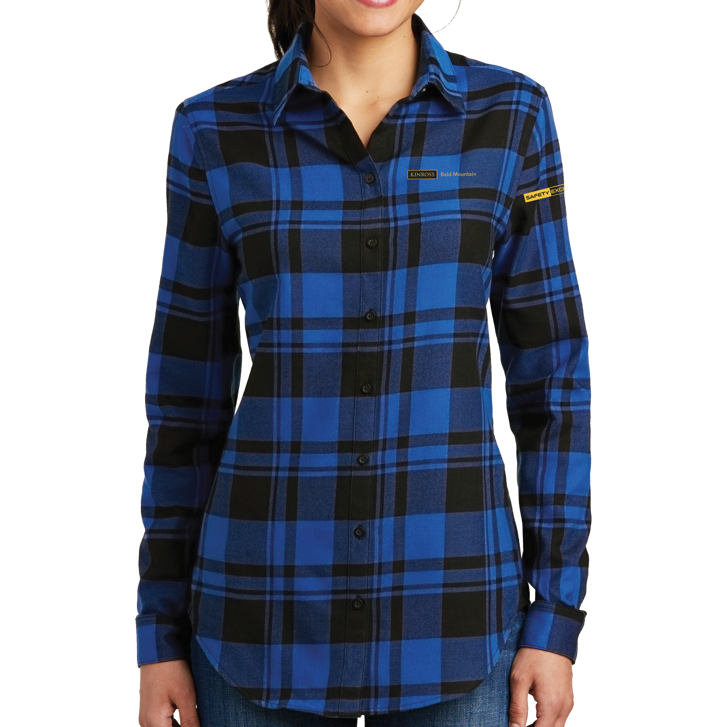 Port Authority Ladies Plaid Flannel Tunic - Bald Mountain Safety Excellence